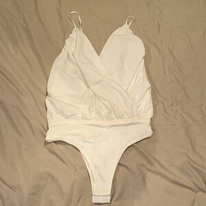 Open back bodysuit white Caribbean queen size S